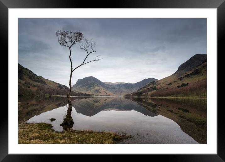 Buttermere Reflections #2 Framed Mounted Print by Paul Andrews
