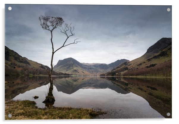 Buttermere Reflections #2 Acrylic by Paul Andrews