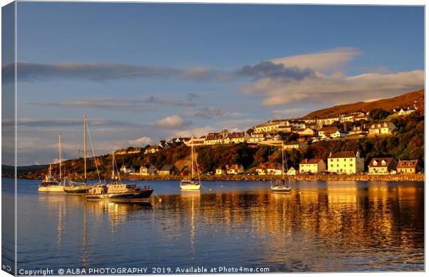 Mallaig Sunset, North West Scotland Canvas Print by ALBA PHOTOGRAPHY