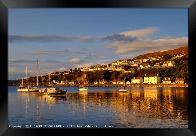 Mallaig Sunset, North West Scotland Framed Print by ALBA PHOTOGRAPHY