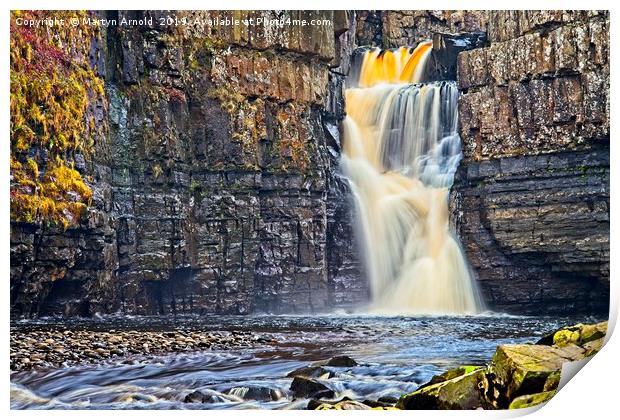 High Force Waterfall in Teesdale  Print by Martyn Arnold
