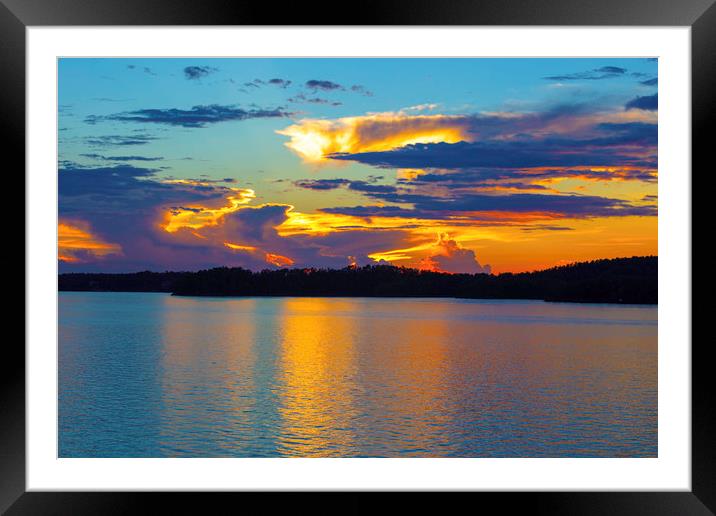 Sunset after the storm Framed Mounted Print by Mark Draper