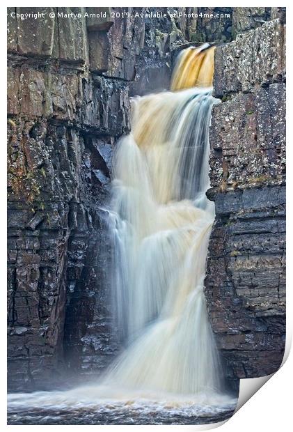 High Force Waterfall in the North Pennines Print by Martyn Arnold