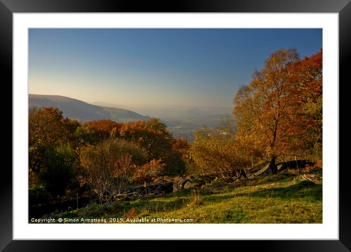 Autumn colour at Surprise View, Derbyshire Framed Mounted Print by Simon Armstrong