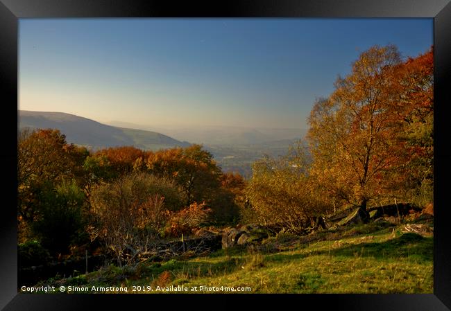 Autumn colour at Surprise View, Derbyshire Framed Print by Simon Armstrong