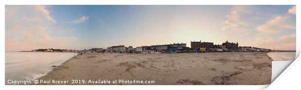 Weymouth beach in Summer during carnival week 2017 Print by Paul Brewer