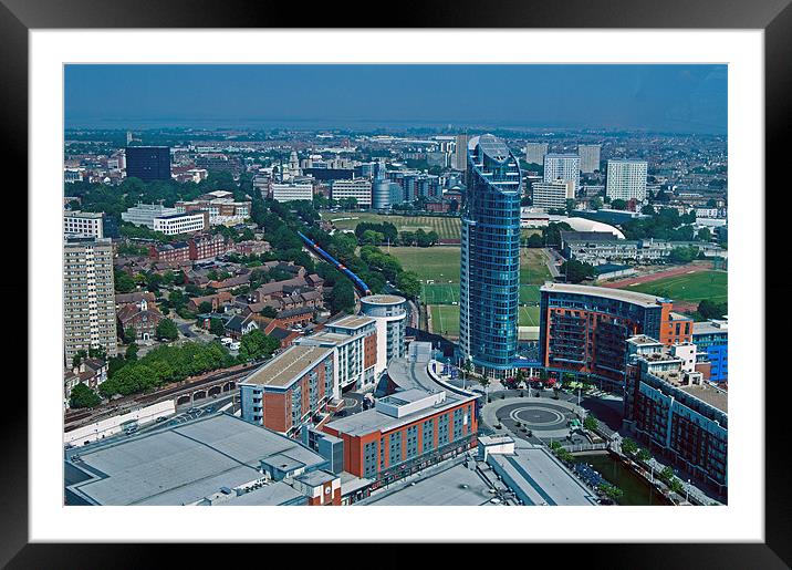 View from Spinnaker Tower Framed Mounted Print by Geoff Storey
