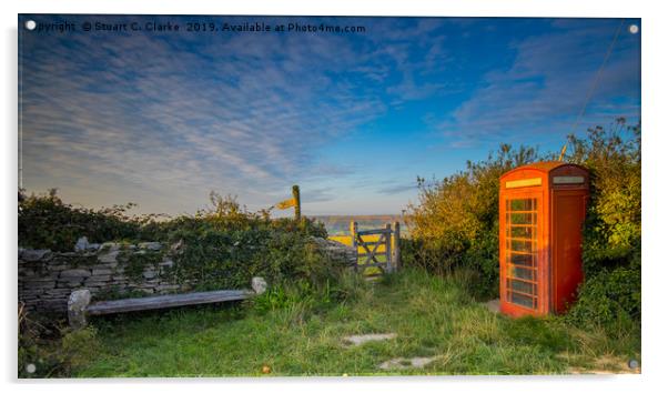Telephone box Acrylic by Stuart C Clarke
