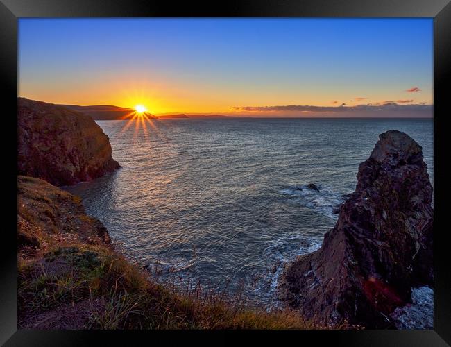 Ceibwr Bay, Pembrokeshire, Wales, UK Framed Print by Mark Llewellyn