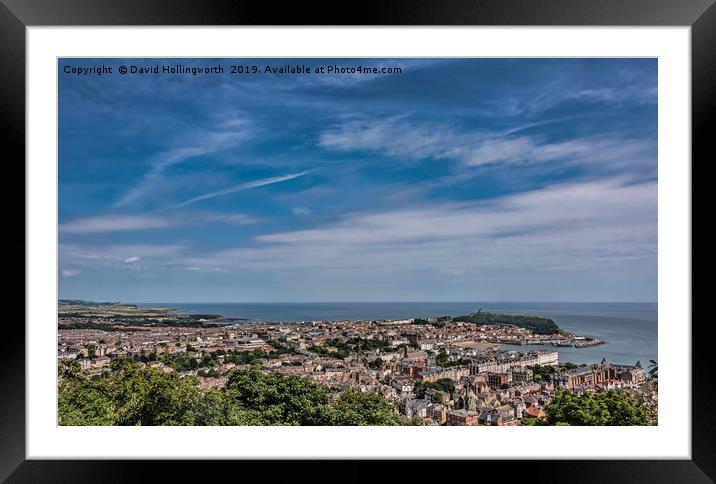 Scarborough Town Framed Mounted Print by David Hollingworth
