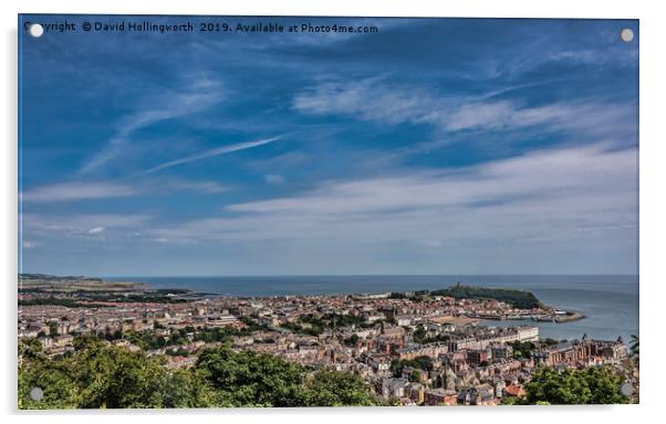 Scarborough Town Acrylic by David Hollingworth