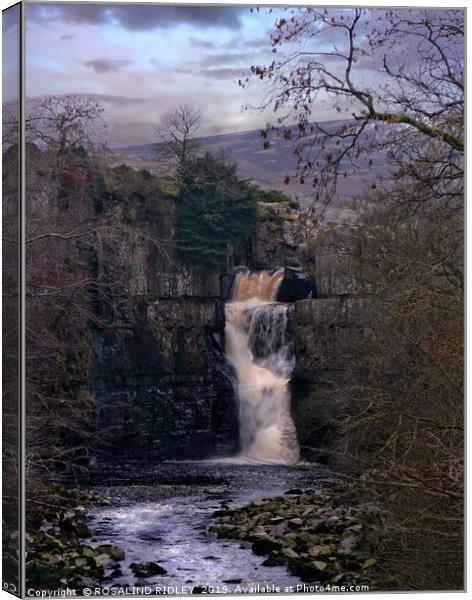 "Cool Winter evening at High Force" Canvas Print by ROS RIDLEY