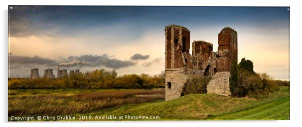 Torksey Castle, Lincolnshire, England Acrylic by Chris Drabble