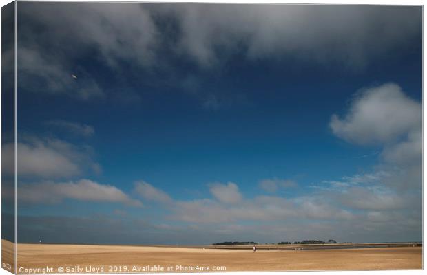 Summer day at Wells-next-the-sea Norfolk UK Canvas Print by Sally Lloyd