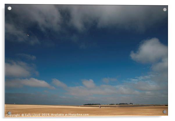 Summer day at Wells-next-the-sea Norfolk UK Acrylic by Sally Lloyd