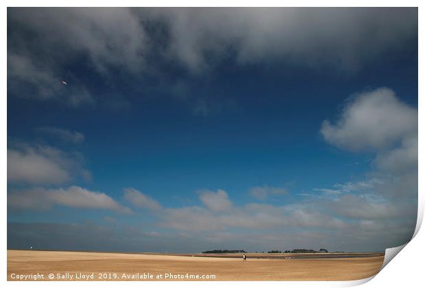 Summer day at Wells-next-the-sea Norfolk UK Print by Sally Lloyd