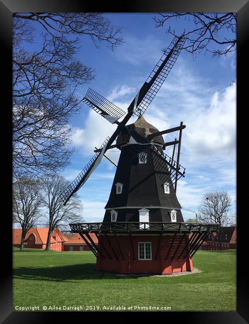 Copenhagen Windmill Framed Print by Ailsa Darragh