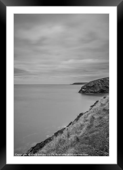 Cornish coastline  Framed Mounted Print by craig parkes