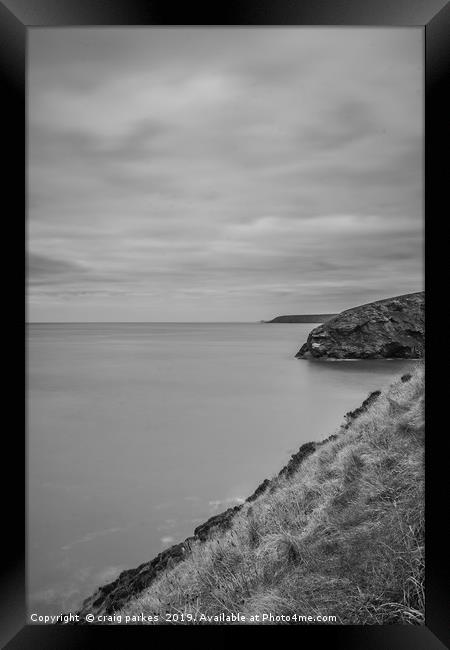 Cornish coastline  Framed Print by craig parkes