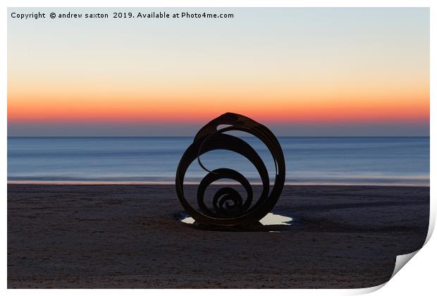 SHELL SUNSET Print by andrew saxton