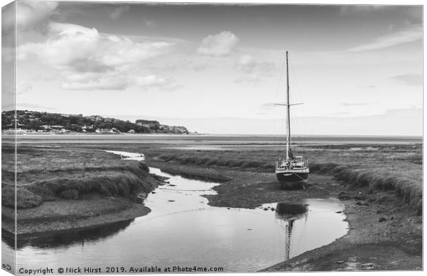 Boat by the Water in Red Wharf Bay Canvas Print by Nick Hirst