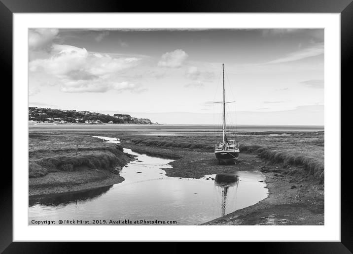 Boat by the Water in Red Wharf Bay Framed Mounted Print by Nick Hirst
