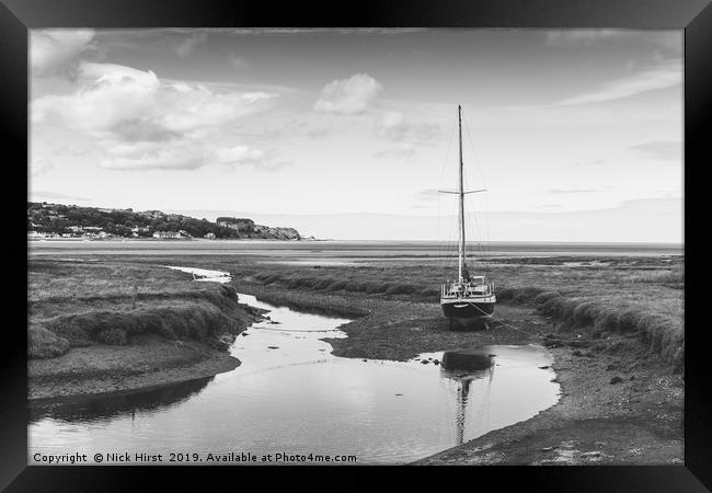 Boat by the Water in Red Wharf Bay Framed Print by Nick Hirst