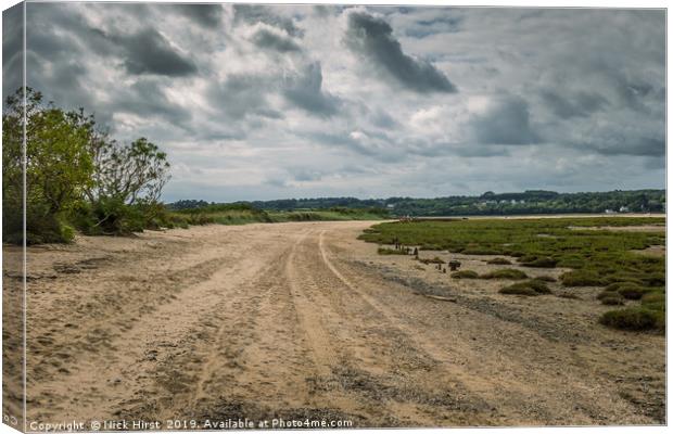 Beach Dunes at Red Wharf Bay Canvas Print by Nick Hirst