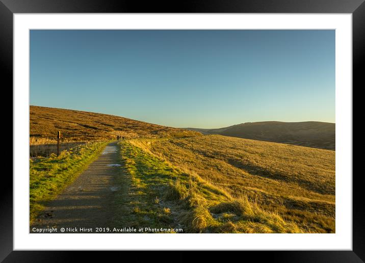 Sunlit path Framed Mounted Print by Nick Hirst