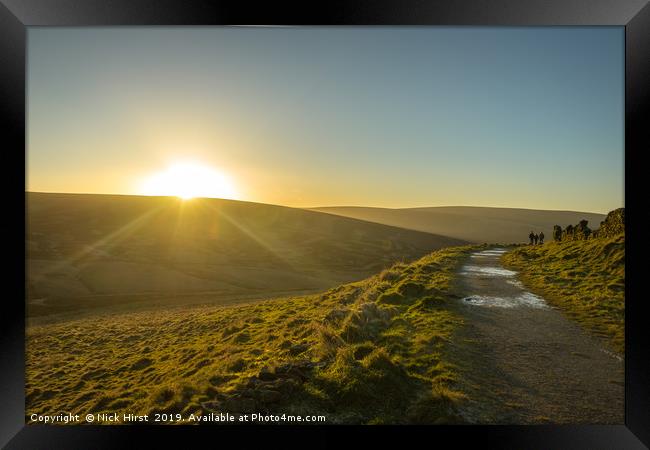 Evening walk Framed Print by Nick Hirst