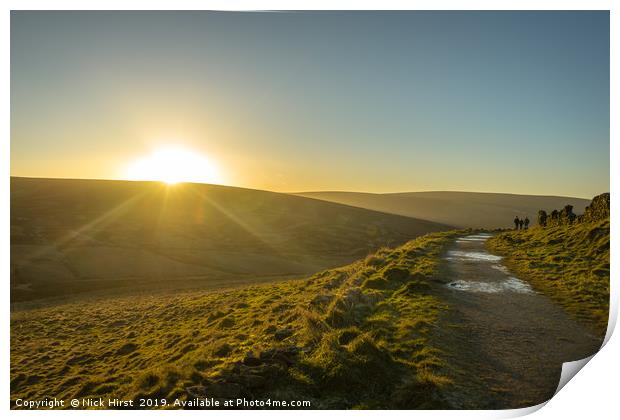 Evening walk Print by Nick Hirst