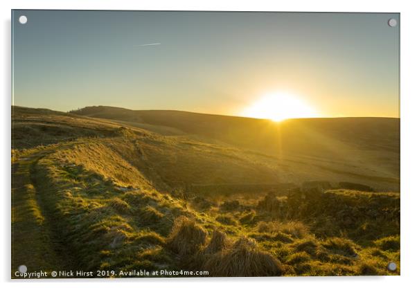 Goyt valley sunset Acrylic by Nick Hirst