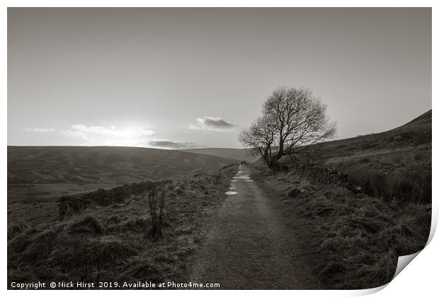 Goyt valley path Print by Nick Hirst