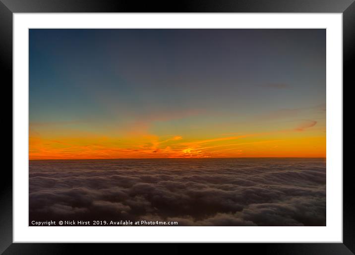 Sunset behind the clouds Framed Mounted Print by Nick Hirst