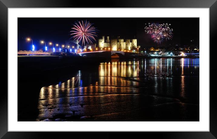 Conwy castle New Years eve Framed Mounted Print by JC studios LRPS ARPS