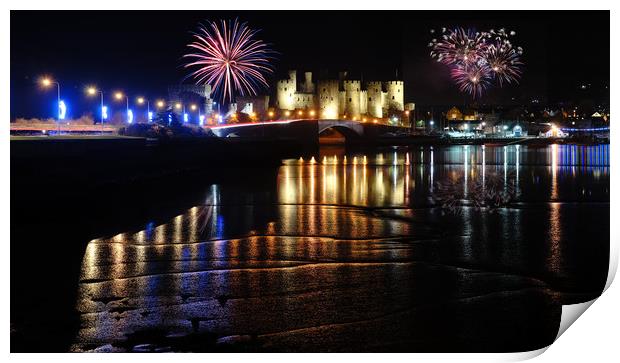 Conwy castle New Years eve Print by JC studios LRPS ARPS