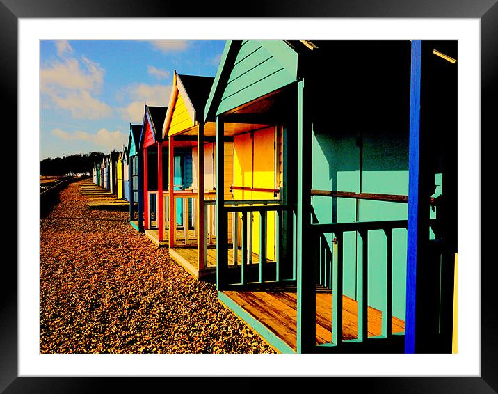 Colour Hut Framed Mounted Print by Louise Godwin