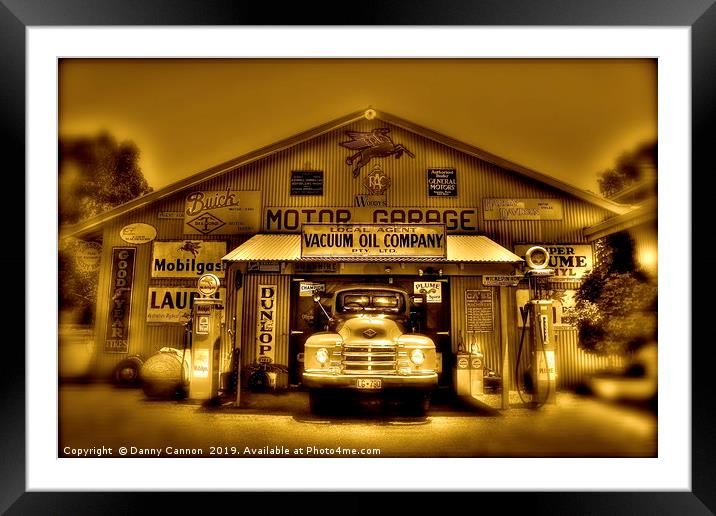 The garage Framed Mounted Print by Danny Cannon