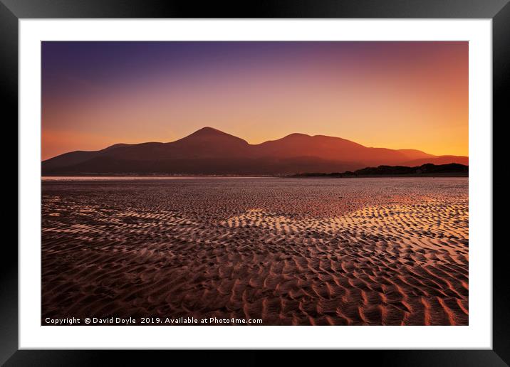 Where The Mournes Sweep Down To The Sea Framed Mounted Print by David Doyle