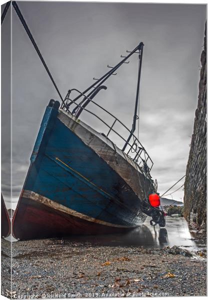 A trawler at the end of its working life possibly Canvas Print by Richard Smith
