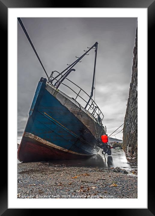 A trawler at the end of its working life possibly Framed Mounted Print by Richard Smith