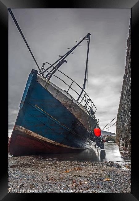 A trawler at the end of its working life possibly Framed Print by Richard Smith