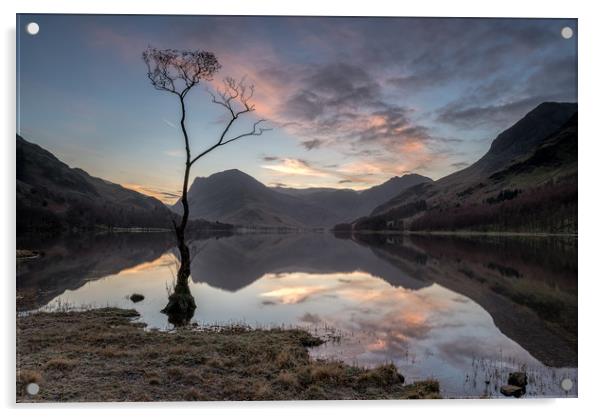 Buttermere Sunrise Acrylic by Paul Andrews