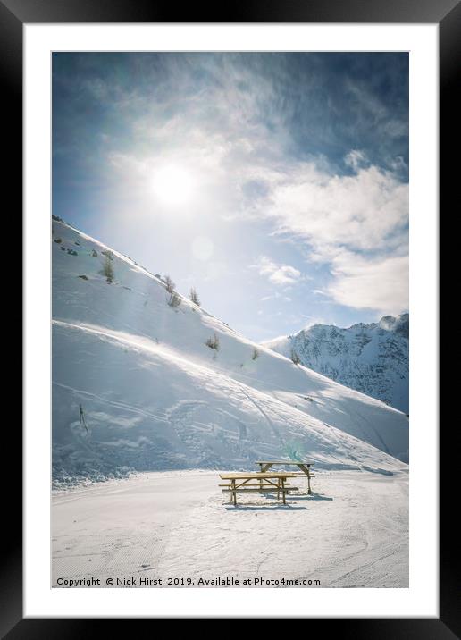 Sunny lunch stop Framed Mounted Print by Nick Hirst