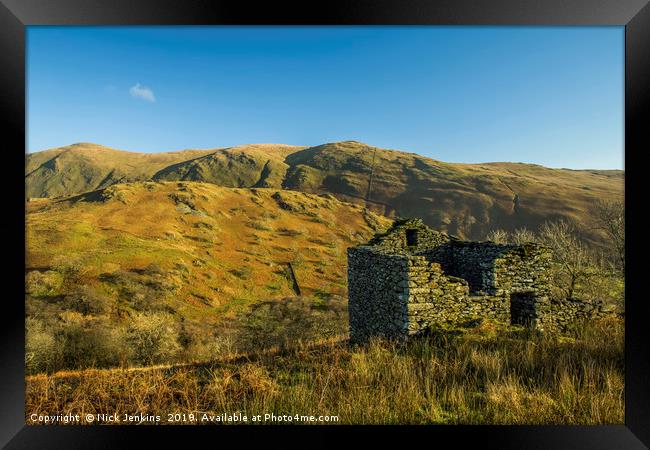 Abandoned Barn UpperTroutbeck Valley Lake District Framed Print by Nick Jenkins