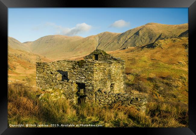 Abandoned Barn Upper Troutbeck Valley Lake Distric Framed Print by Nick Jenkins