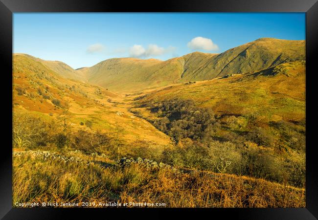 The Upper Troutbeck Valley Lake District National  Framed Print by Nick Jenkins