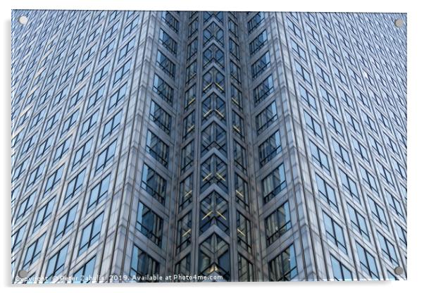 One Canada Square Acrylic by Peter Zabulis