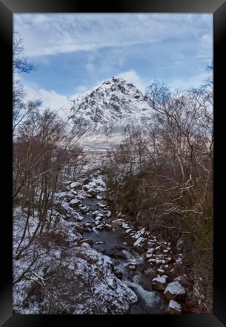 Buaichaille Etive Mor and The River Coupall Framed Print by Derek Beattie