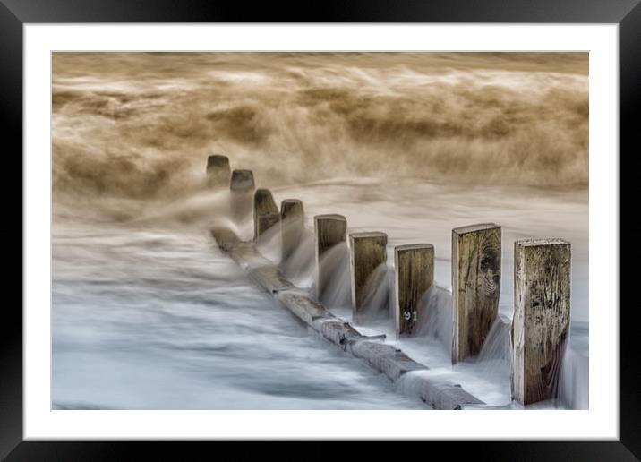 Dramatic Sea at Worthing Beach Framed Mounted Print by James Daniel